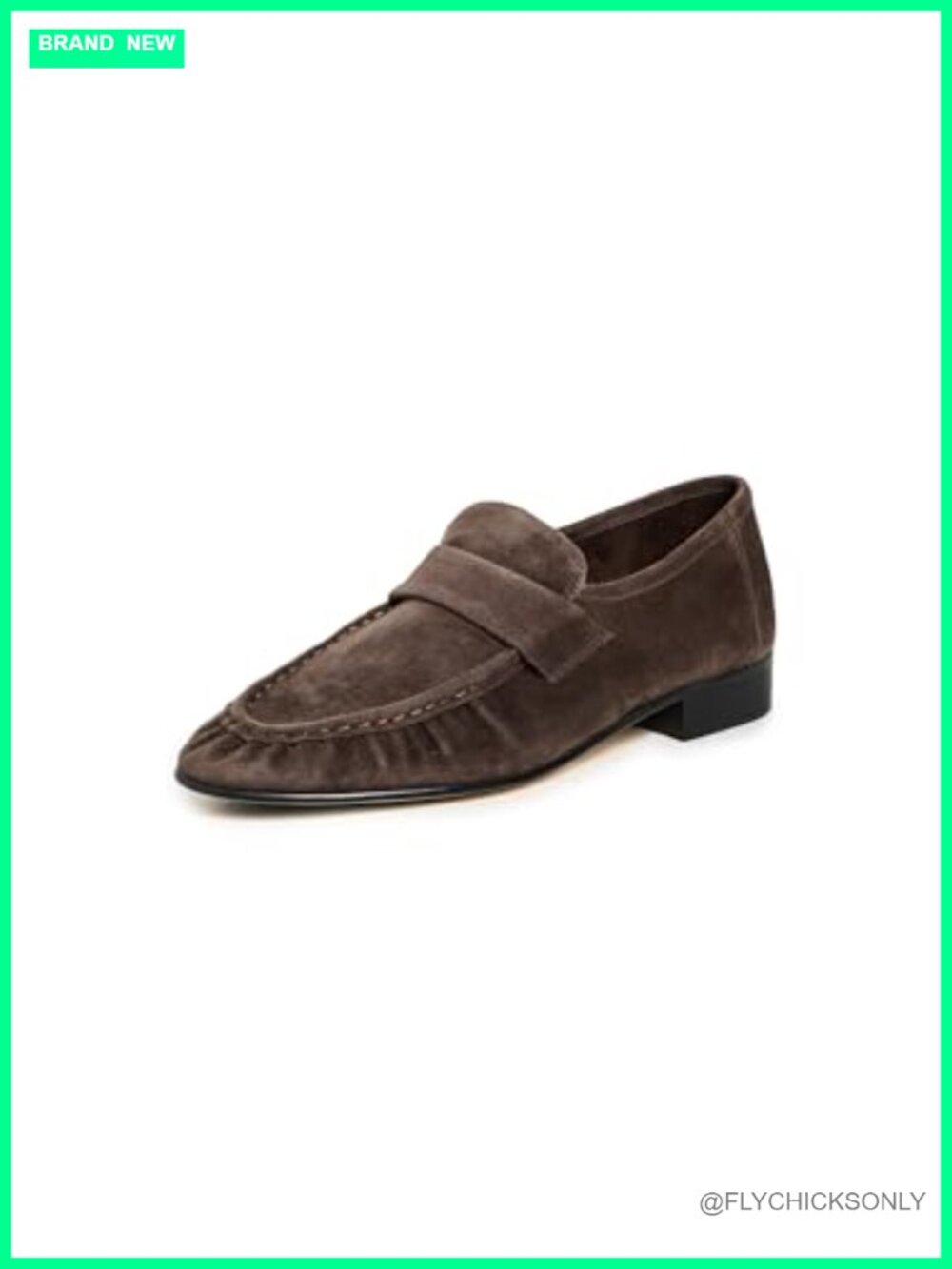 Gatsby Suede Kitten Heel Loafers Round Toe Slip-On Business Casual